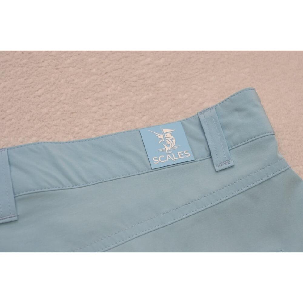 Scales Gear Golf Pants Blue Performance Stretch Flat Front Mens Size 36 x 34